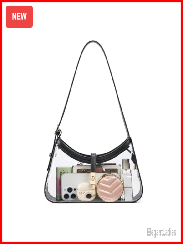 Clear Shoulder Bag For Stadium Events With Adjustable Strap